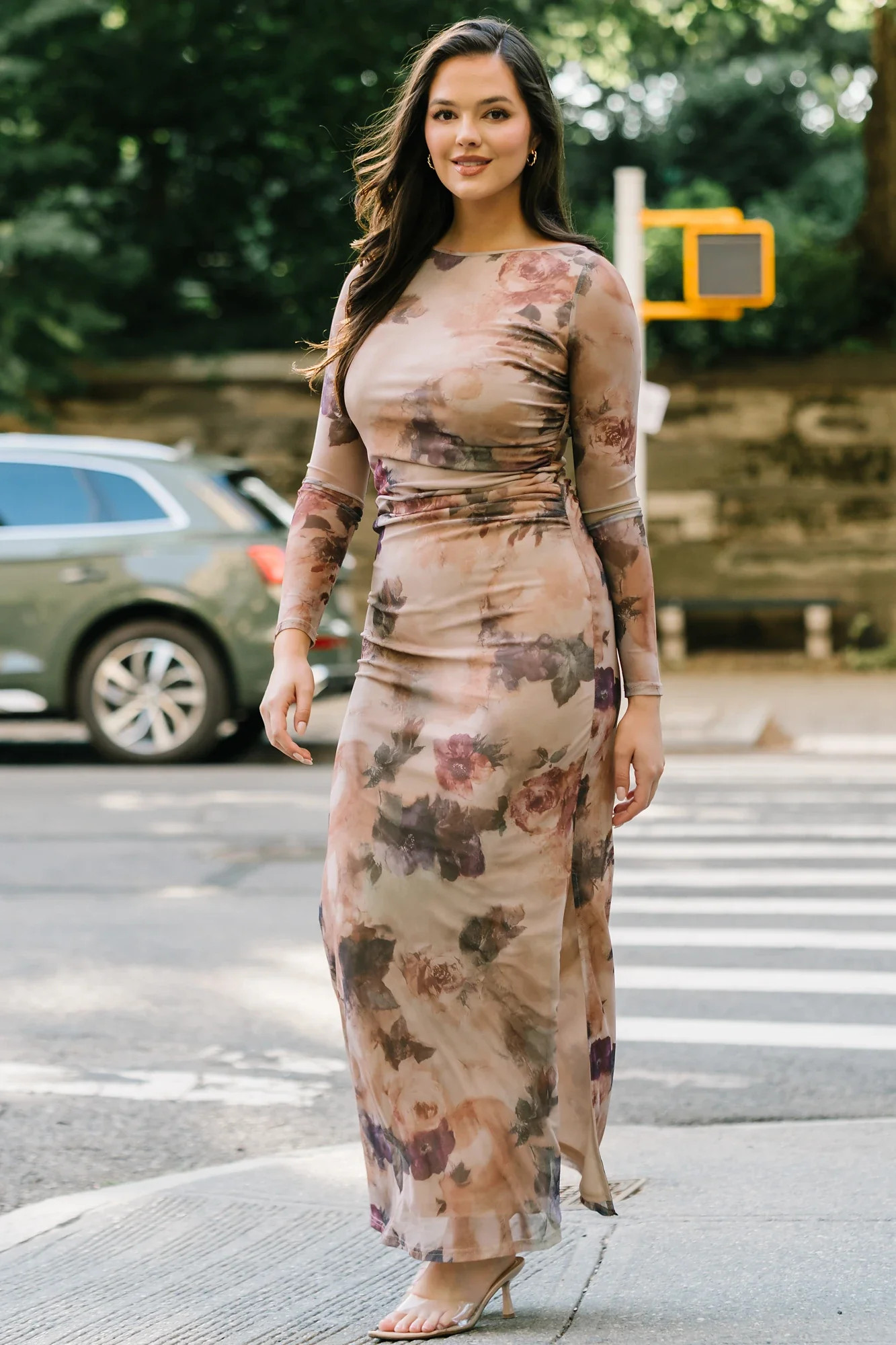 Isadora Maxi Dress | Dark Taupe Floral | Baltic Born