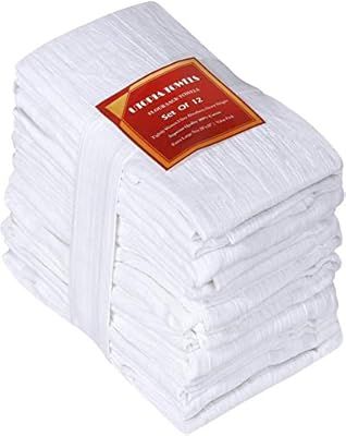 Utopia Kitchen Flour Sack Dish Towels, 12 Pack Cotton Kitchen Towels - 28 x 28 Inches | Amazon (US)