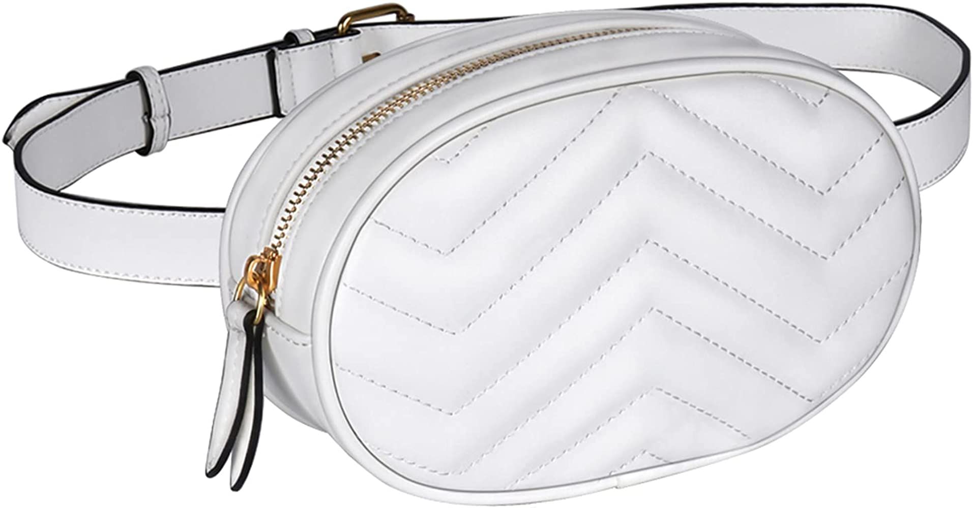 Geestock White Fanny Packs for Women Fashionable, Small Waist Bags Waterproof Belt Bag Stylish Bu... | Amazon (US)