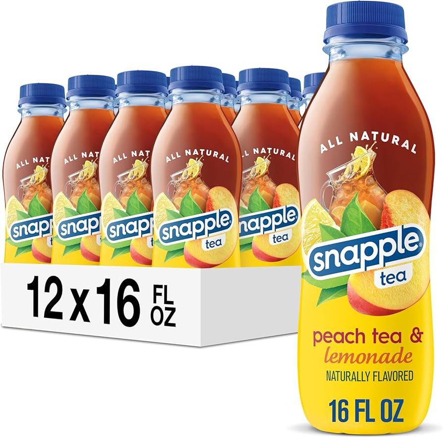 Snapple Peach Tea Lemonade, 16 fl oz, Pack of 12 | Amazon (US)