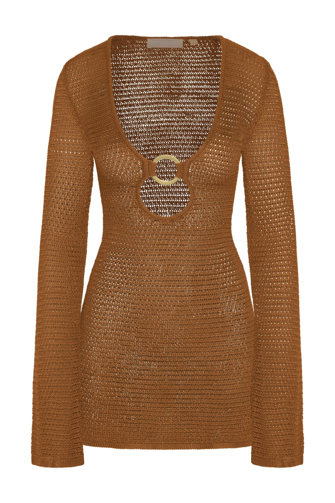 Montego Mini Dress - Caramel Treble Knit | Monday Swimwear