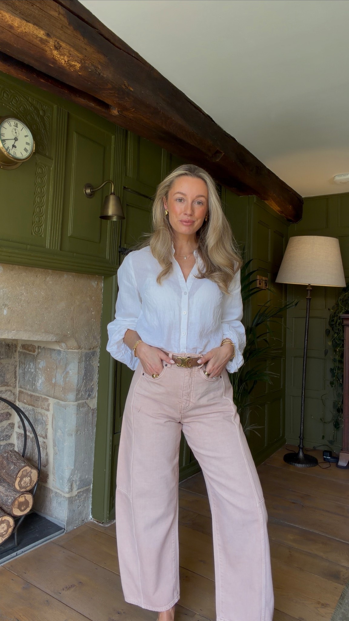 A classic outfit of the day for Spring 👏🏽✨💓 styling pastel pink jeans with a white classic linen shirt 

#LTKeurope #LTKuk #LTKspring