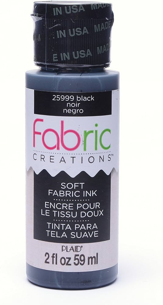 Fabric Creations Fabric Ink in Assorted Colors (2-Ounce), Black | Amazon (US)