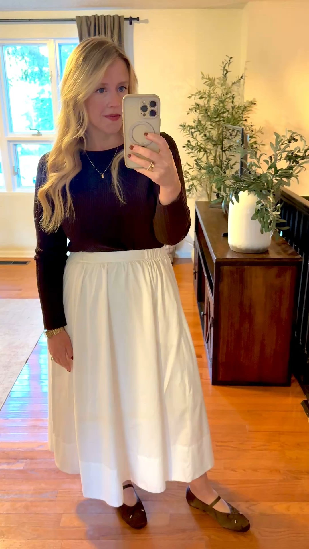 Fall Outfit, Fall Work Outfit, Office Outfit, Chocolate Brown Sweater, Brown Ballet Flats

#LTKMidsize #LTKSaleAlert #LTKWorkwear