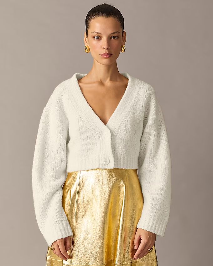 Collection cashmere cropped cardigan sweater | J.Crew US