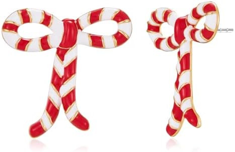 Christmas Earrings for Women - Gingerbread Man, Trees, Bow, Candy, Snowflake, Reindeer & Colorful... | Amazon (US)