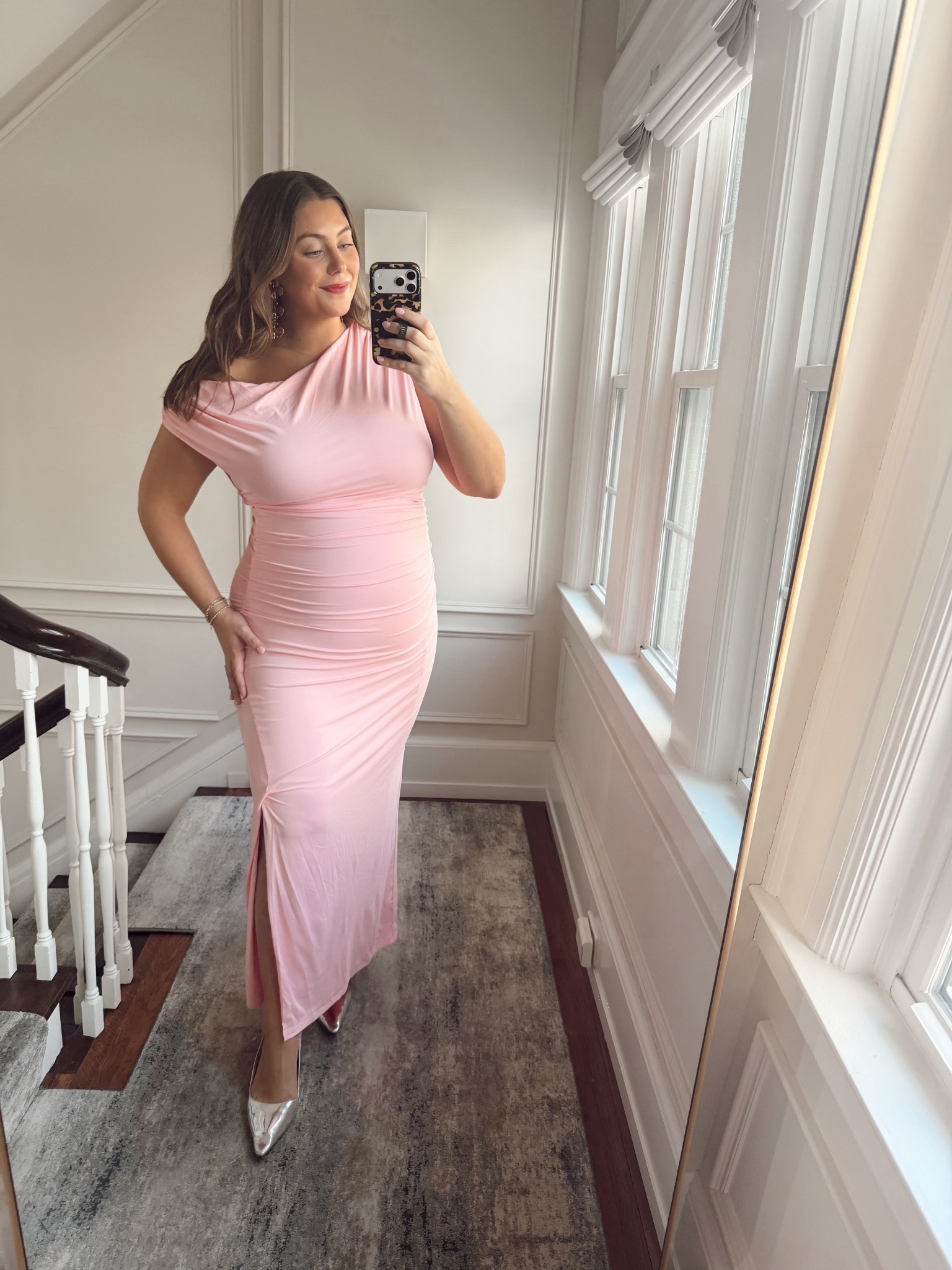 The prettiest pink dress! Would be such a good bump friendly option but super flattering on the curves without as well. Wearing 1X 

#LTKBump #LTKWedding #LTKPlusSize
