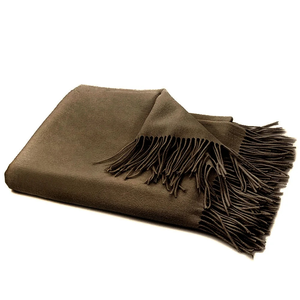 Organic Club Camel Wool Throw Wrap 50x70'' (127x178 cm) Sheep Wool Throw Blanket with Fringe Wool... | Walmart (US)