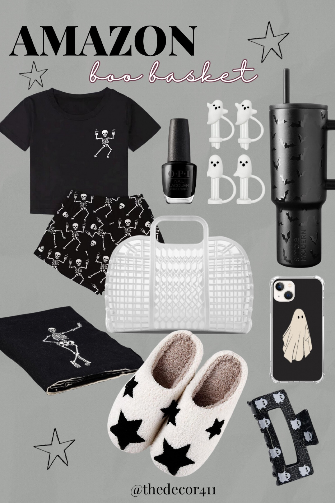 Amazon boo basket idea- girls boo basket - teen boo basket - ghost phone case - star slippers - Halloween pajamas - skeleton blanket - halloween tumbler - ghost clip 

#LTKSeasonal #LTKSaleAlert #LTKParties