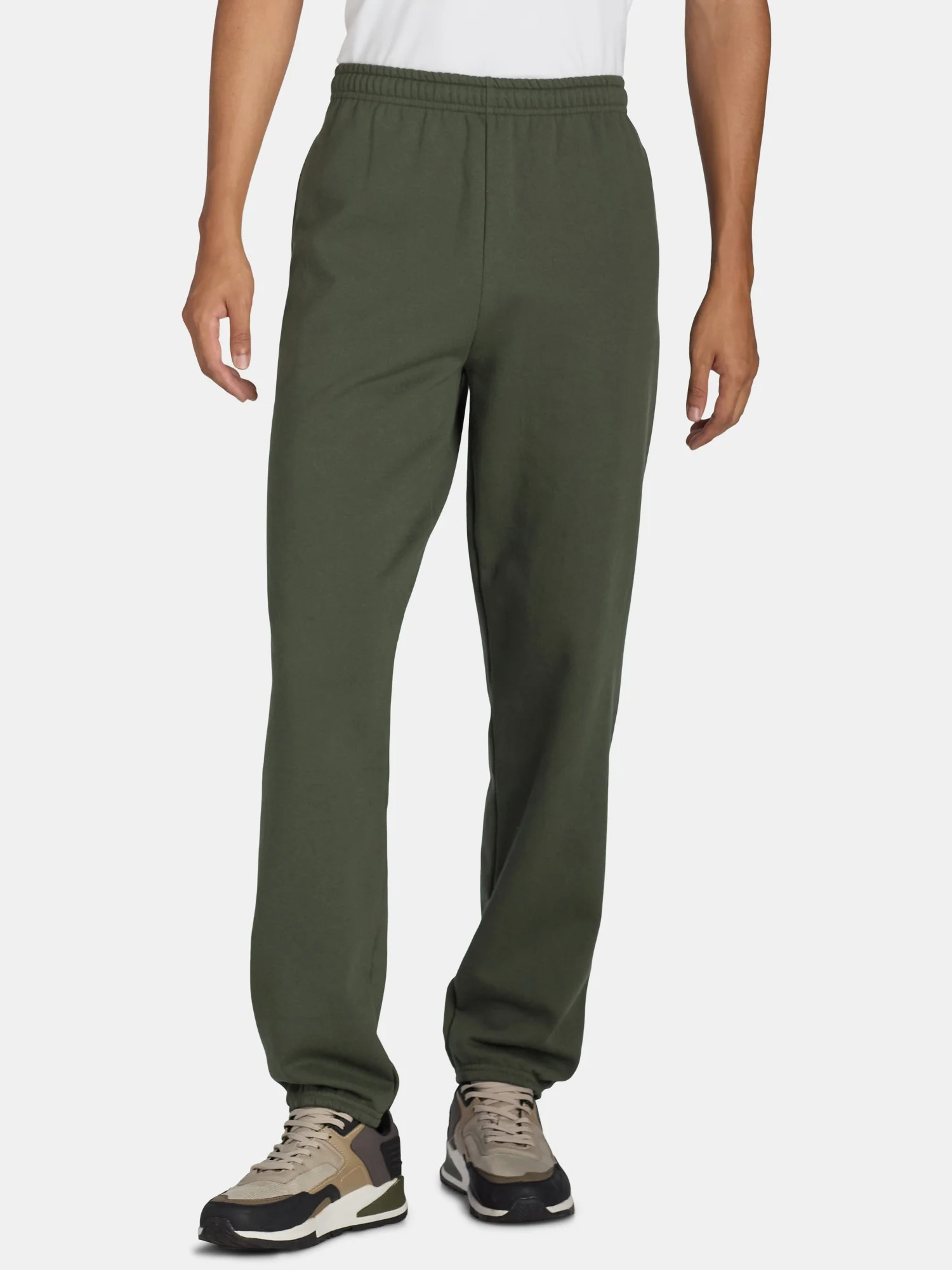 Athletic Works Men's & Big Men's Fleece Elastic Bottom Sweatpants, Sizes S-4XL - Walmart.com | Walmart (US)