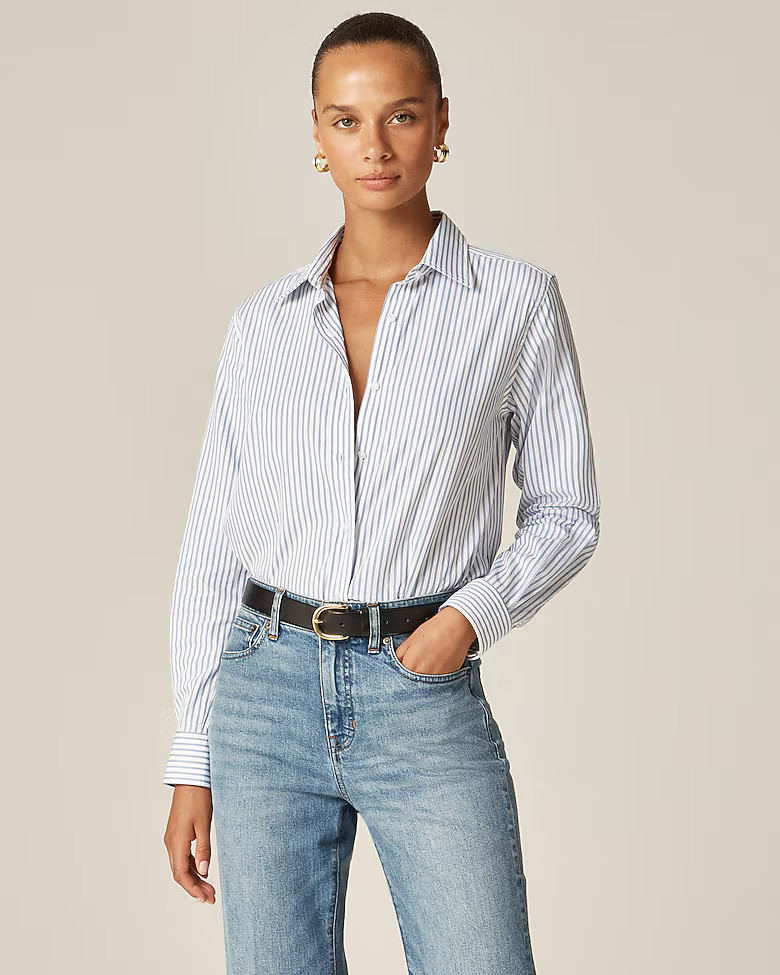 Jules classic-fit shirt in striped cotton poplin | J. Crew US