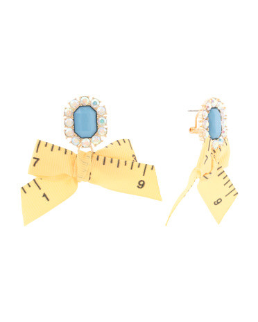 Ruler Bow Statement Earrings | TJ Maxx
