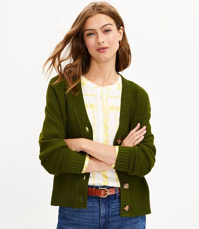 Stitchy Cardigan | LOFT