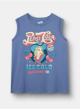 Pepsi Cola Cotton Muscle Roll Sleeve Tank | Torrid (US & Canada)