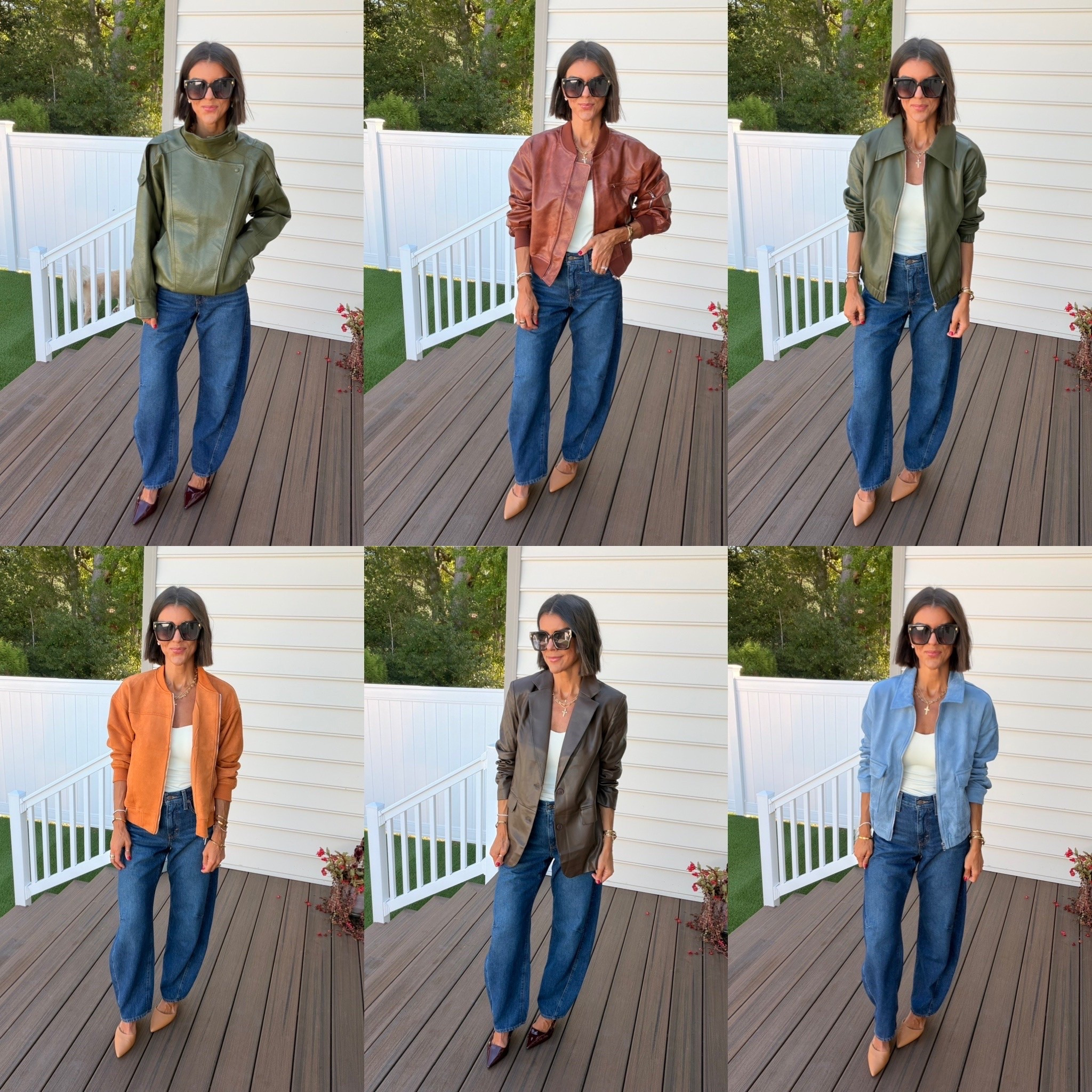 Size small in all jackets, size xs in tank, size 24 in jeans

#LTKdayinmylife #LTKmomlife #LTKSeasonal