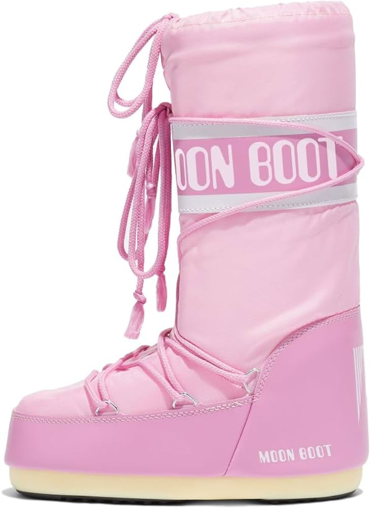 Amazon.com: Moon Boot Icon Nylon Insulated Slip On Unisex Snow Boots, M11.5-13, W12.5-14, Pink : ... | Amazon (US)