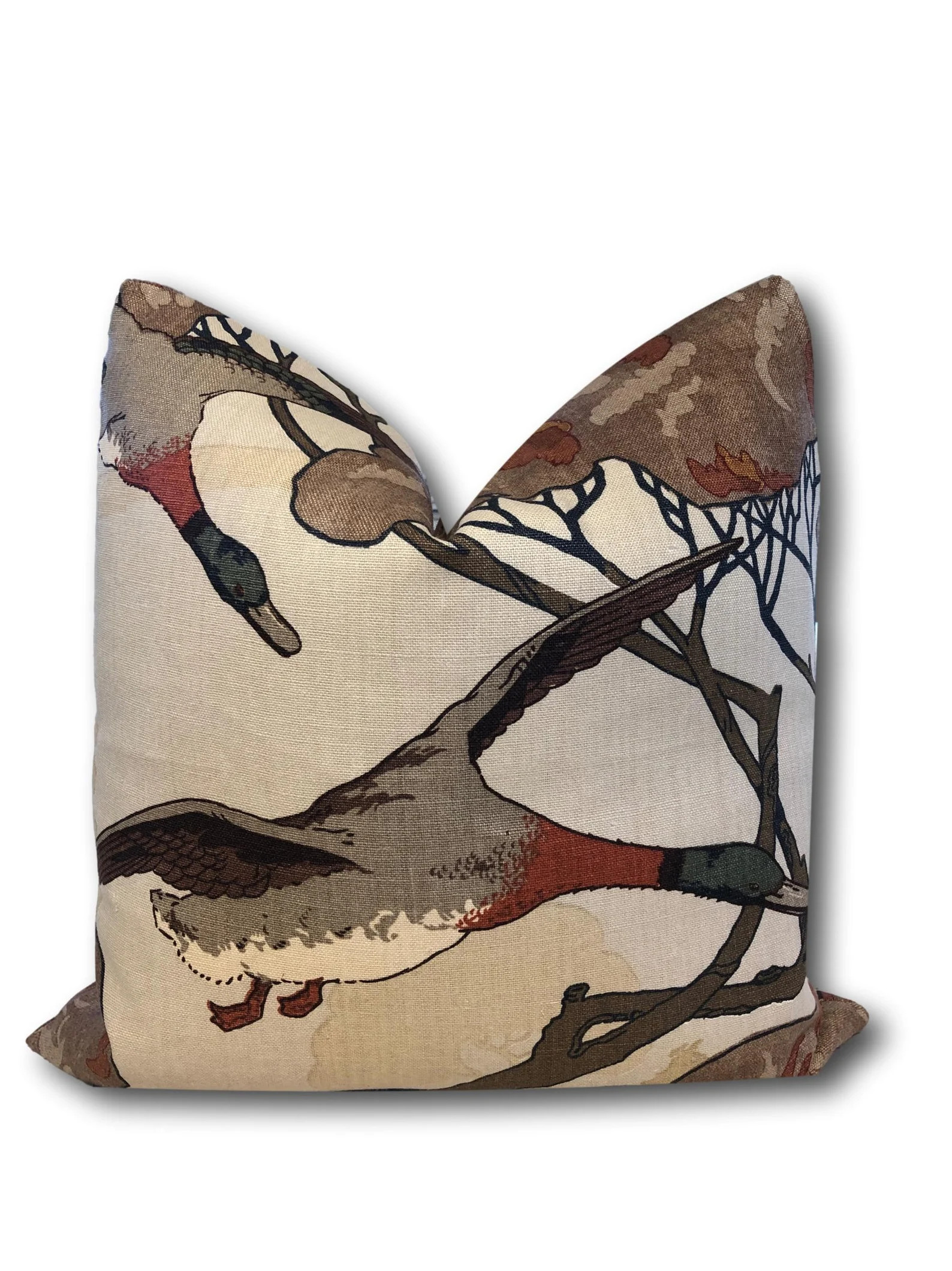 Lee Jofa Flying Ducks in Stone Brown pillow covers - Hunting Pillow Cover - Sportsman Pillow Cove... | Etsy (Global)