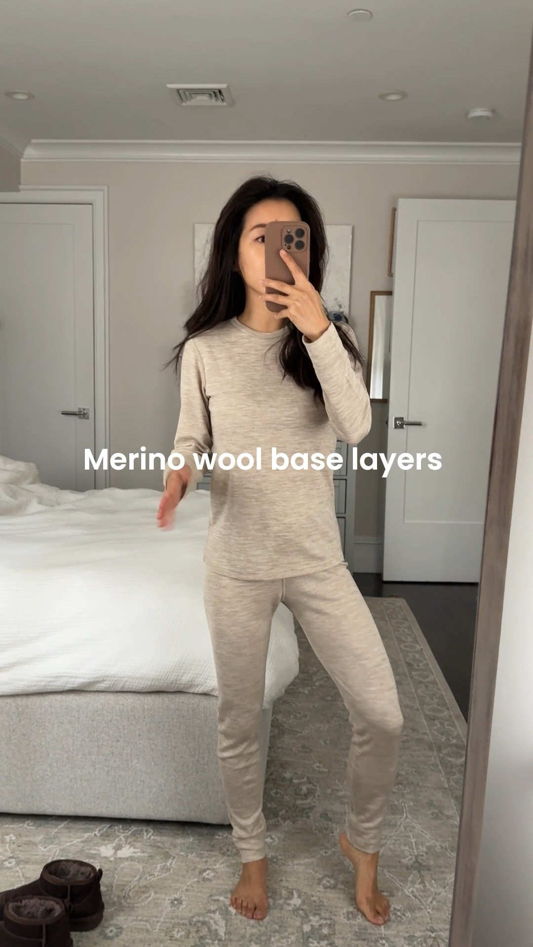 Merino wool base layers

• Amazon kids merino base layer set size  11-12 (I am usually xxs petite), I prefer merino wool over cotton as it is more temperature regulating, less likely to overheat when you are indoors, and more odor resistant/sweat wicking.

They make both adult and kids sizes. I've been getting kids and they are the perfect length on me! Comes in light colors and doesn't show through.

My only complaint is the neckline on all the merino wool base tops I’ve found are high so I can only wear the with crewneck sweaters. Otherwise I wear the scoop neck heat tech uniqlo top linked in xxs

• Amazon shearling boots 5.5, TTS so comfy and a great value 

Petite friendly winter layer, cold weather base layer, warm winter outfit ideas

#LTKFindsUnder50 #LTKPetite #LTKSeasonal