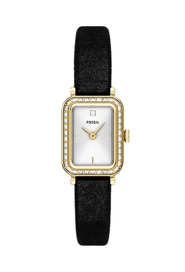 Raquel Mini Two-Hand Black Velvet Watch | Fossil (US)