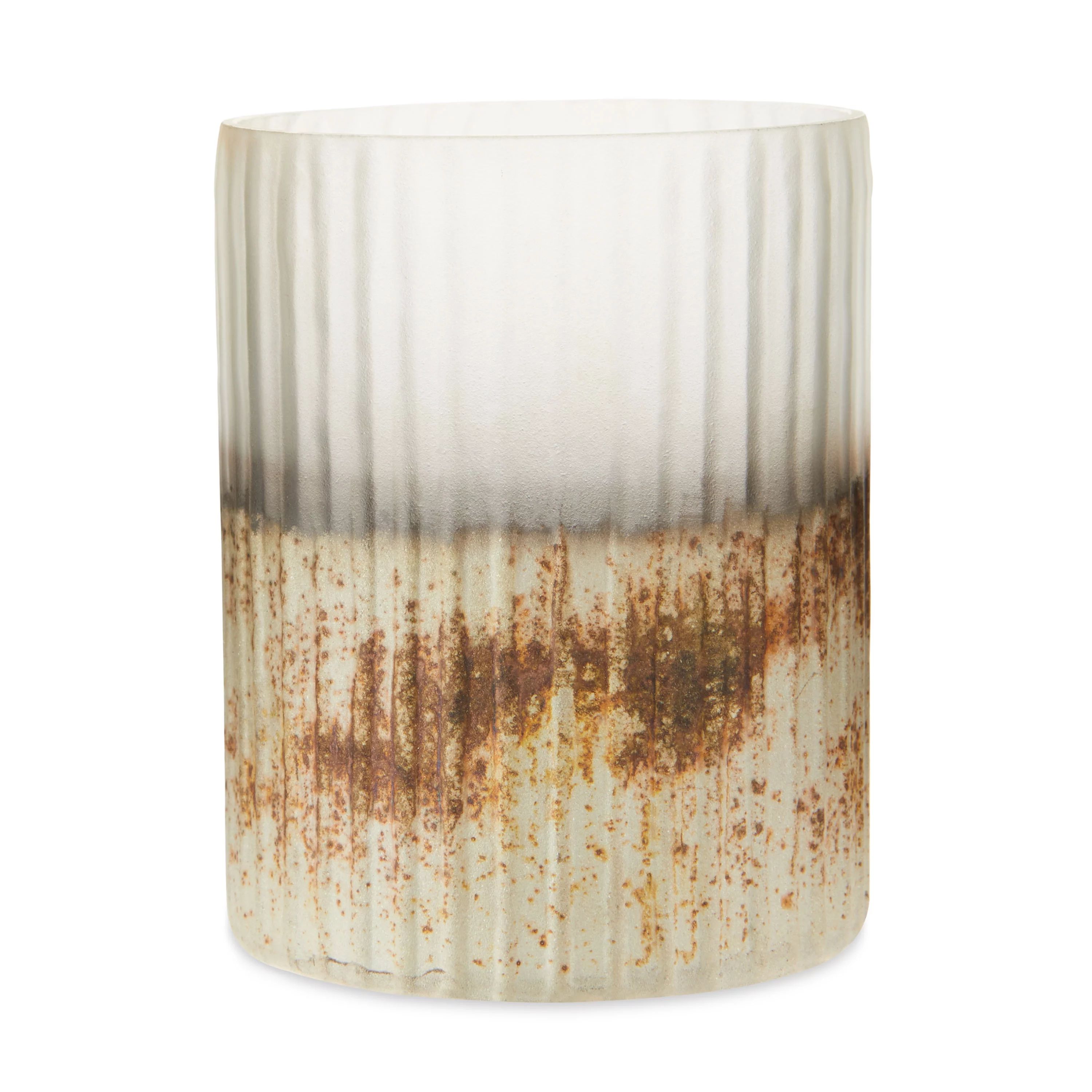 White & Gold Ombre Glass Votive Holder, 4", by Holiday Time | Walmart (US)