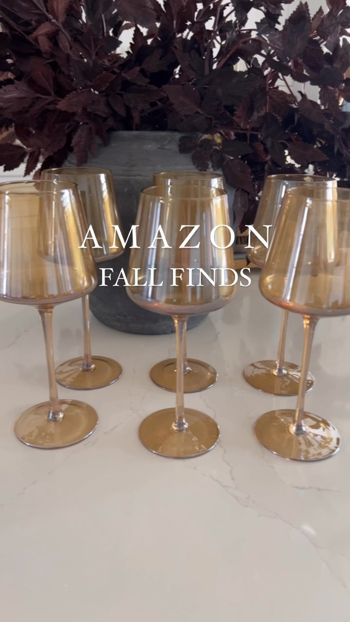 Amazon affordable fall home decor finds, fall amber wine glasses, fall eucalyptus stems, hobnail candlesticks, champagne velvet pumpkins, fall plum faux stems, affordable seasonal decor

#LTKFindsUnder50 #LTKSeasonal #LTKHome