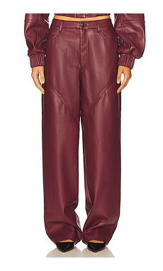 ROTATE Mid Waisted Piping Pant in Zinfandel from Revolve.com | Revolve Clothing (Global)