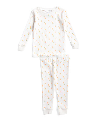 Infants 2pc Pima Cotton Carrots Pajama Set | TJ Maxx