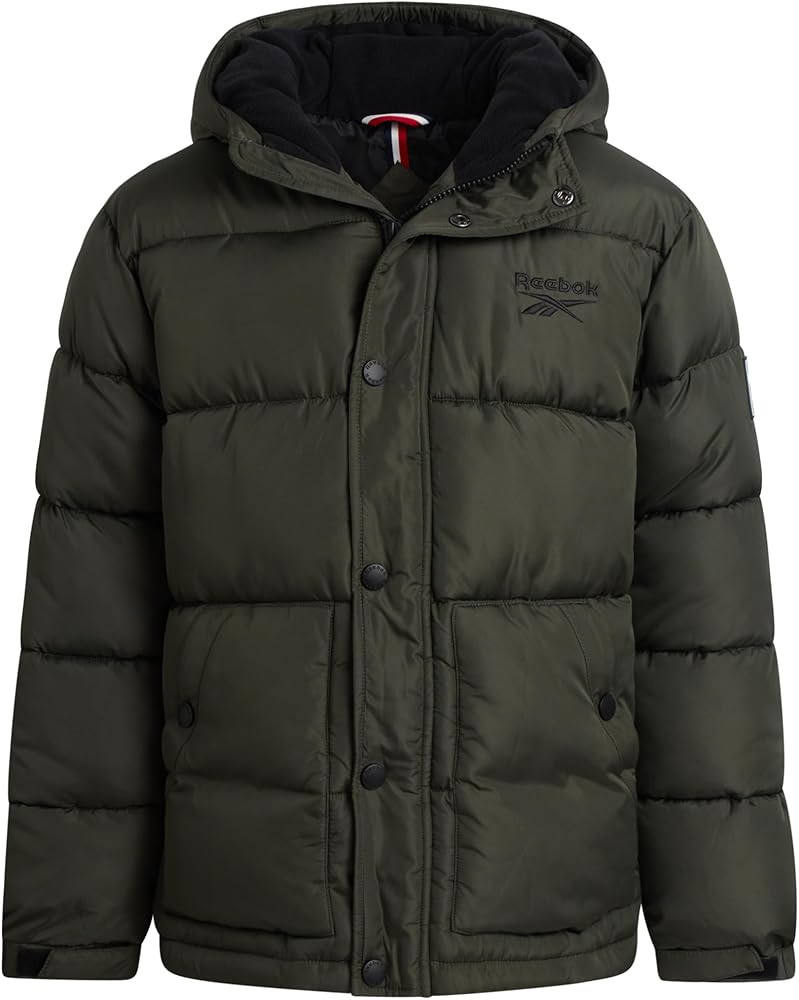Reebok Boys Puffer Jacket - Heavyweight Wind & Water Resistant Hooded Boys Winter Jacket - Cozy I... | Amazon (US)