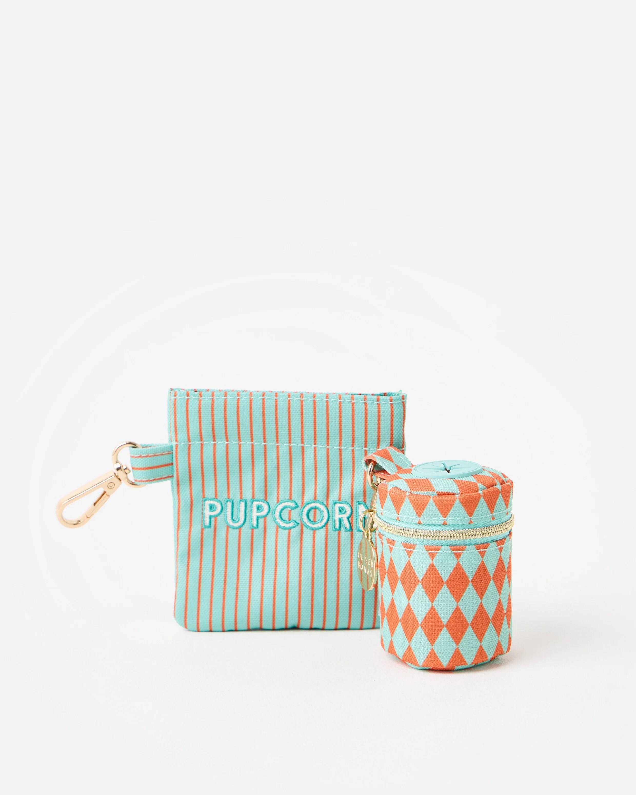 Red & Blue Diamond Pupcorn Treat Bag Dog Gift Set | Oliver Bonas | Oliver Bonas (Global)