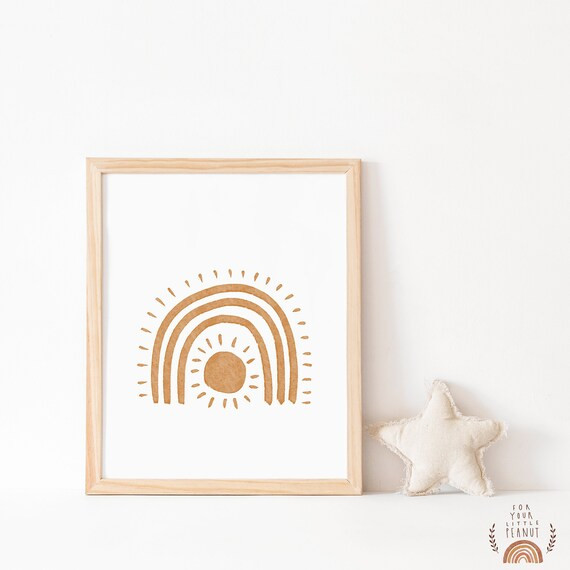 Rainbow Boho Nursery Printable Wall Art Nursery Decor Playroom | Etsy | Etsy (US)