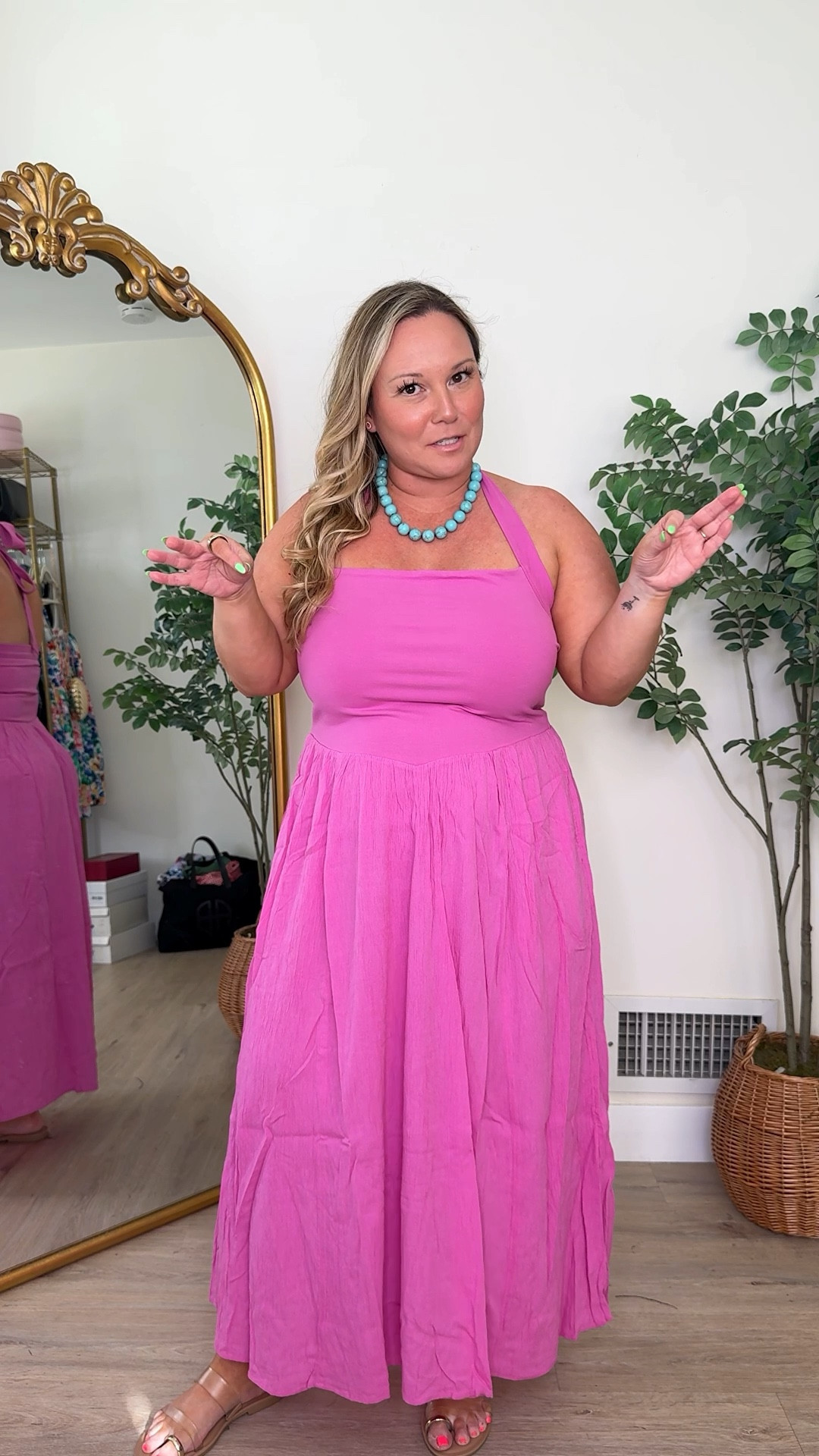 @Aerie halter dress 
Love this style and cut, and it’s so comfortable! Perfect for casual days but you can even dress it up! I’m in a size LARGE 

Spring dress, spring outfit, Easter outfit, brunch outfit, Mother’s Day outfit, graduation dress, spring trends, midsize style, petite style 

#LTKMidsize #LTKPetite #LTKSeasonal