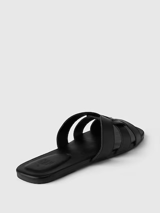 Vegan Leather Cross Strap Sandals | Gap (US)