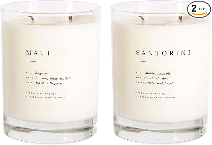 Brooklyn Candle Studio Maui and Santorini Escapist Candle Bundle | Amazon (US)
