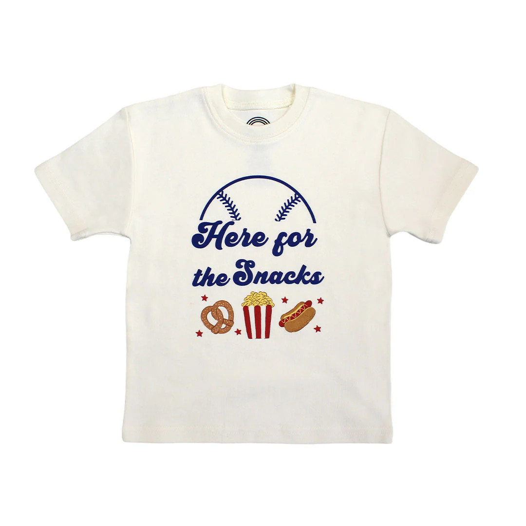 Here For the Snacks Cotton Toddler Short Sleeve Shirt | Emerson and Friends