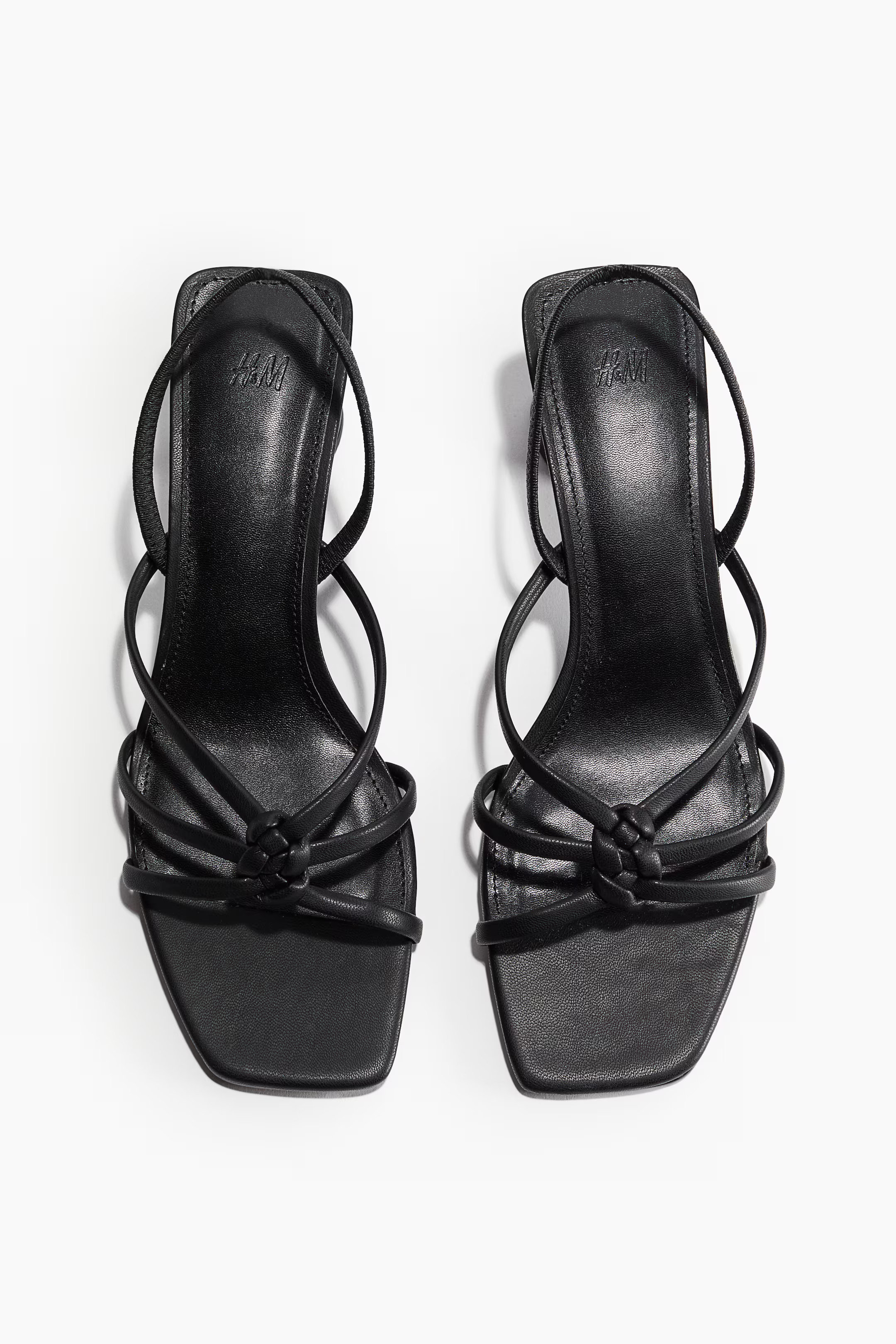 Strappy heeled sandals - Black - Ladies | H&M GB | H&M (UK, MY, IN, SG, PH, TW, HK)