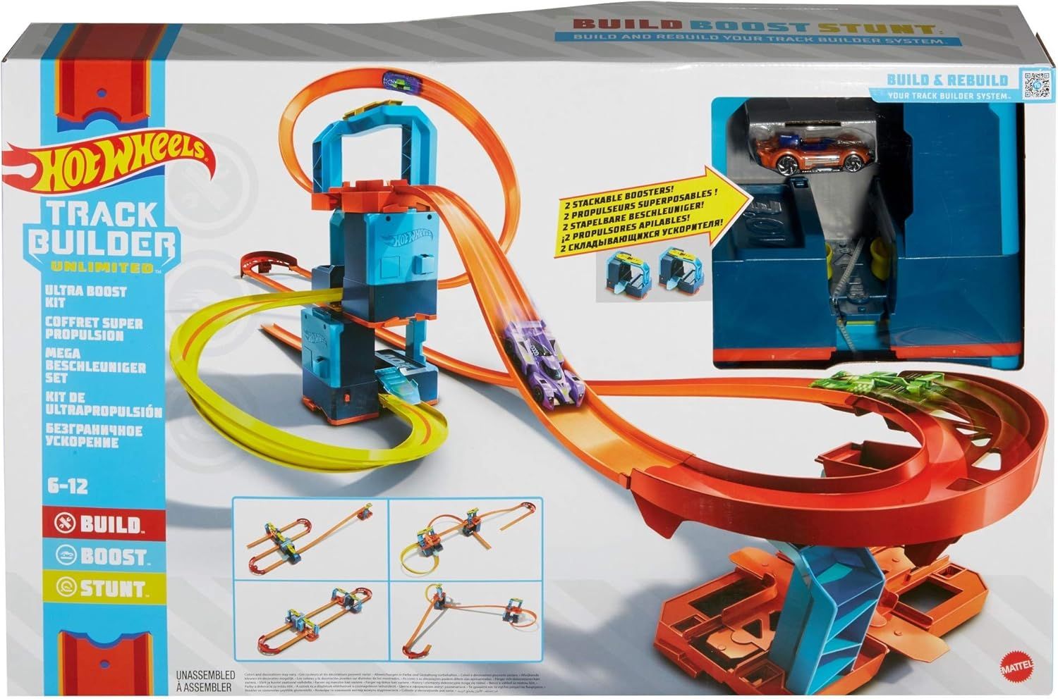 Hot Wheels Track Builder Unlimited Ultra Stackable Booster Kit Motorized Set 5 Plus Configuration... | Amazon (US)