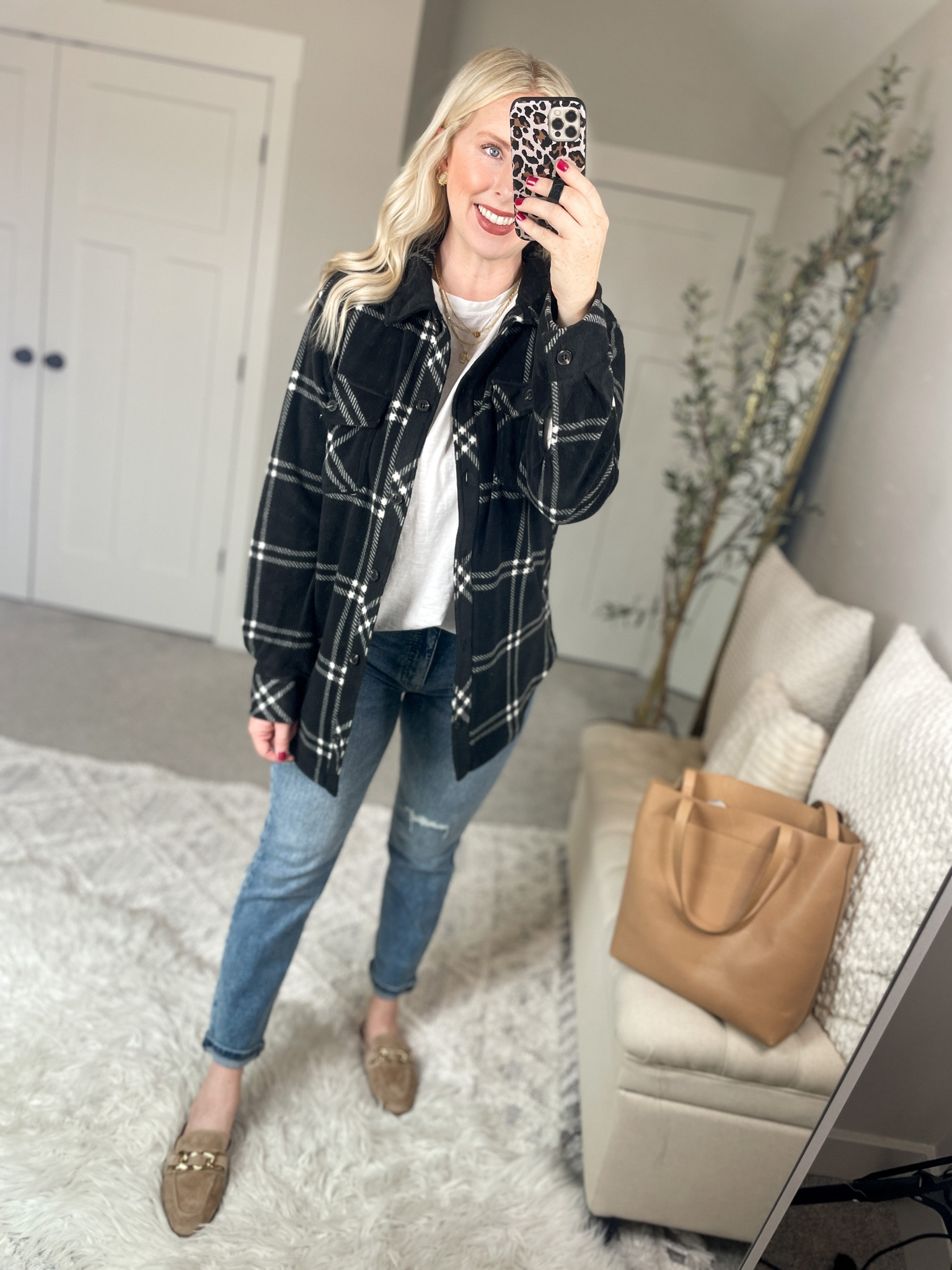 Nsale try on 
Plaid shacket- medium 
Tunic tee- medium 

#LTKsalealert #LTKunder50 #LTKxNSale