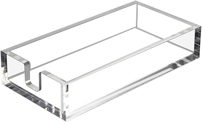 HIIMIEI Acrylic Napkin Holder for Bathroom, Acrylic Guest Towel Holder, Bathroom Napkins Guest Di... | Amazon (US)