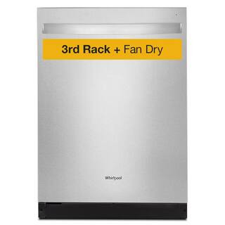 Whirlpool 24 in. Fingerprint Resistant Stainless Steel Top Control Dishwasher with 3rd Rack WDT73... | The Home Depot
