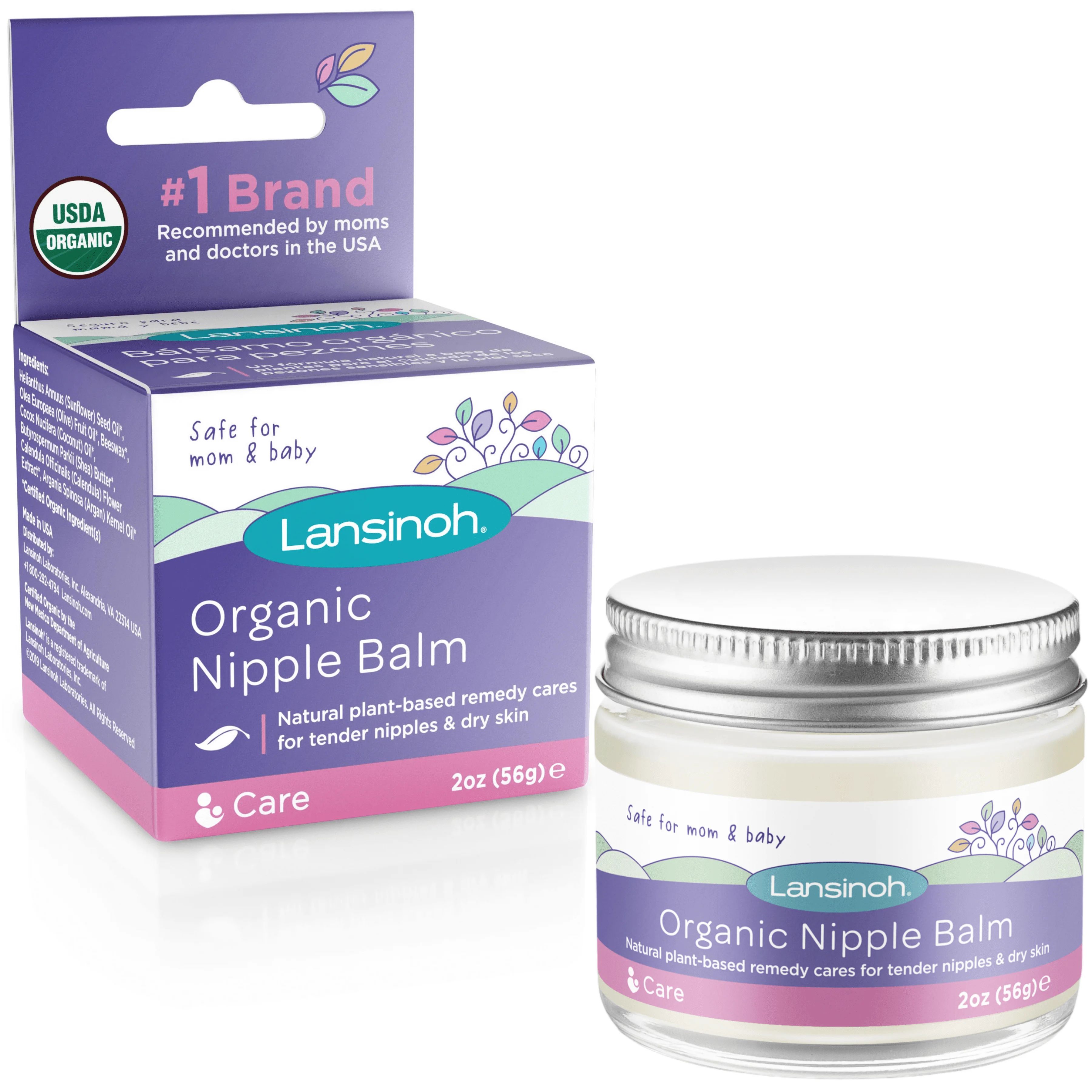 Lansinoh Organic Nipple Cream for Breastfeeding, 2 Ounces | Walmart (US)