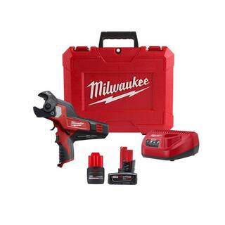 M12 12-Volt 600 MCM Cable Cutter Kit with M12 12-Volt Lithium-Ion CP High Output 2.5 Ah Battery Pack | The Home Depot