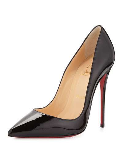 So Kate Patent Red Sole Pump, Black | Bergdorf Goodman