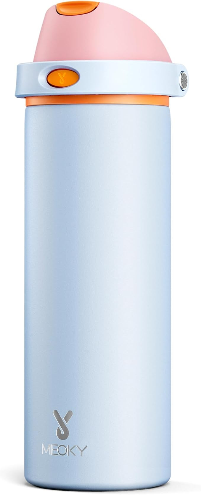 24 oz Insulated Water Bottle with Straw: Meoky Stainless Steel Metal Water Bottle with 2-in-1 Lid... | Amazon (US)