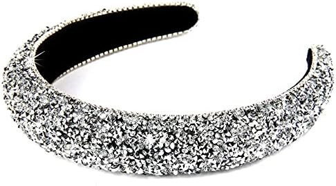 Wecoe Rhinestone Headband Diamond Headband Women Girls Bling Headbands Thick Padded Headband Glit... | Amazon (US)