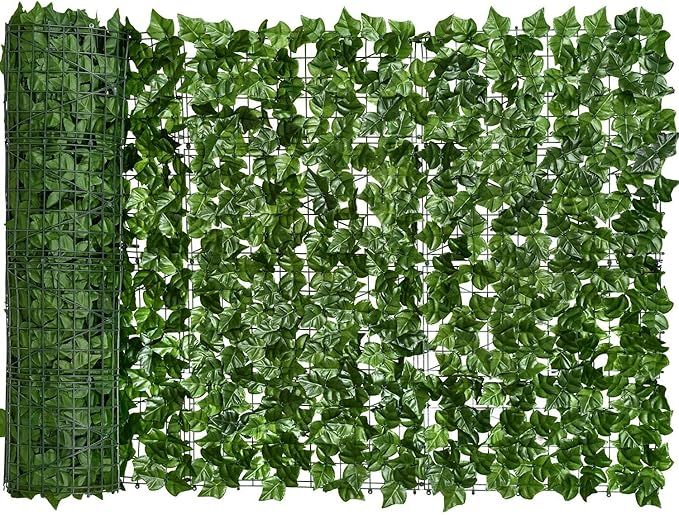 DearHouse Artificial Ivy Privacy Fence, 157.5x39in Artificial Hedges Fence and Faux Ivy Vine Leaf... | Amazon (US)