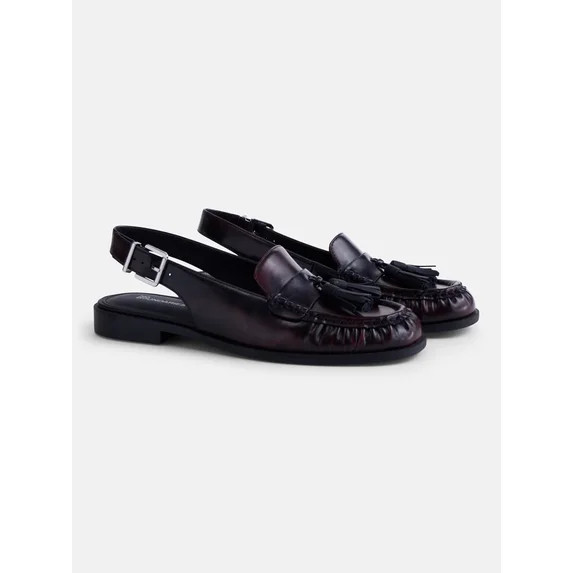 No Boundaries Women's Slingback Tassel Loafers | Walmart (US)