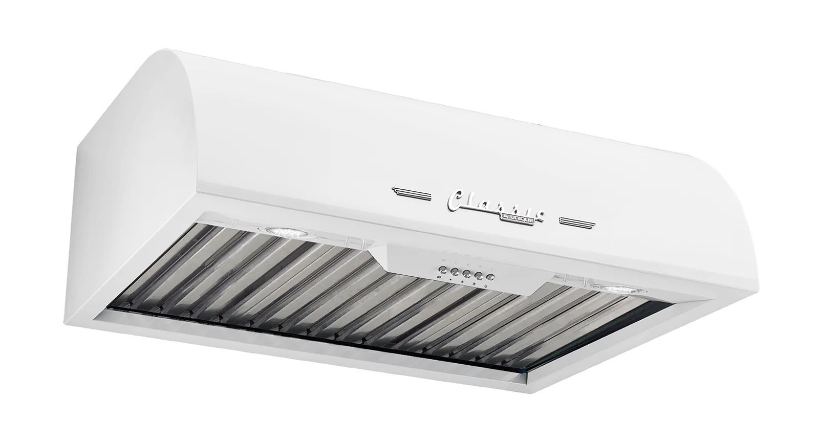 Classic Retro 24" 500 CFM Ducted Under Cabinet Range Hood with Stainless Steel Baffles and Light | Wayfair Professional