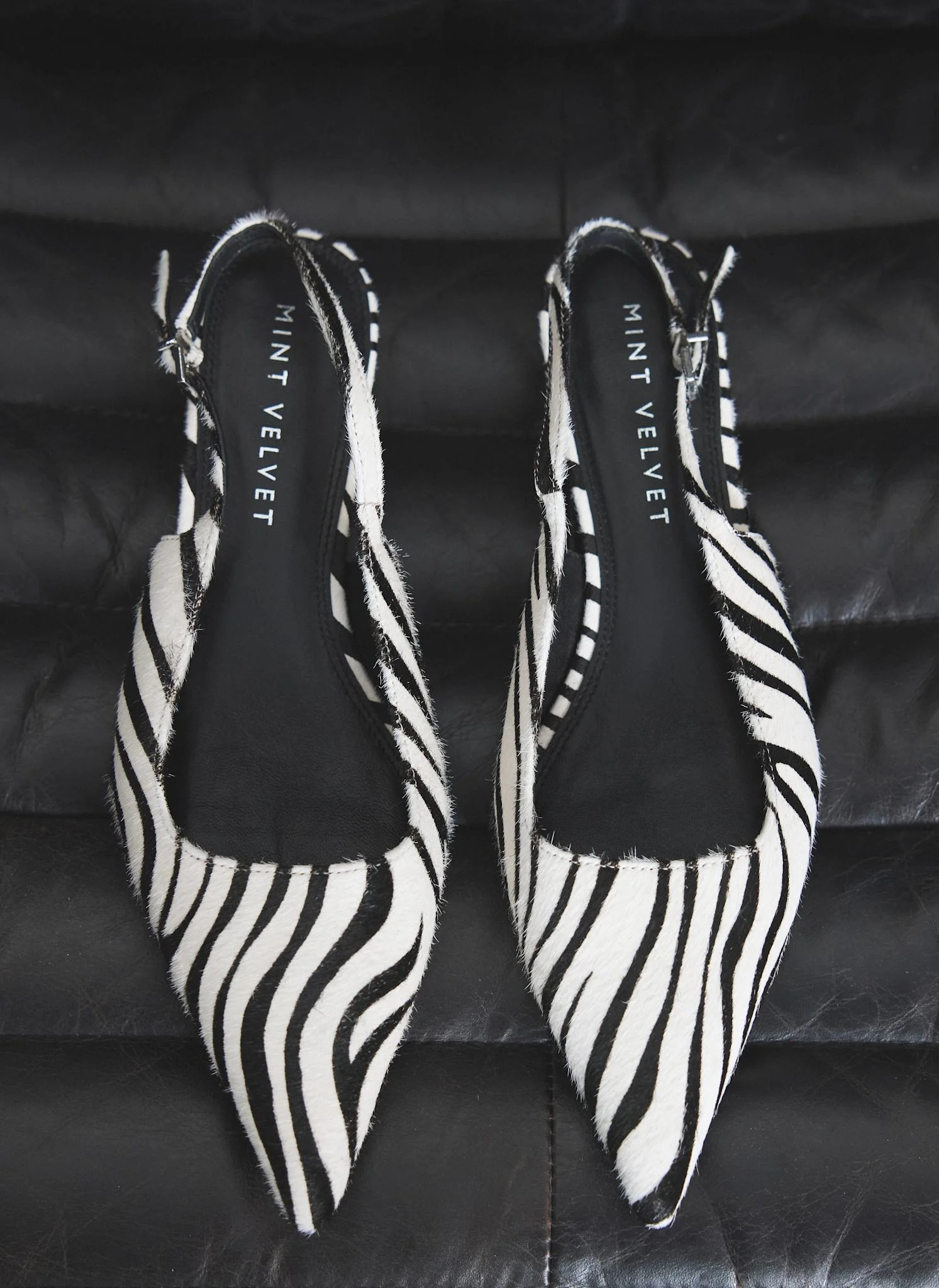 Mila Zebra Print Slingback Kitten Heels | Mint Velvet - US