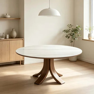Round Sintered‑Stone Dining Table | Wayfair North America