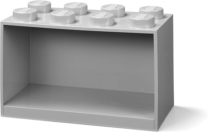 Room Copenhagen, Lego Brick Shelf Box - Stackable or Mountable Storage Compartment - 8 Stud, Grey | Amazon (US)